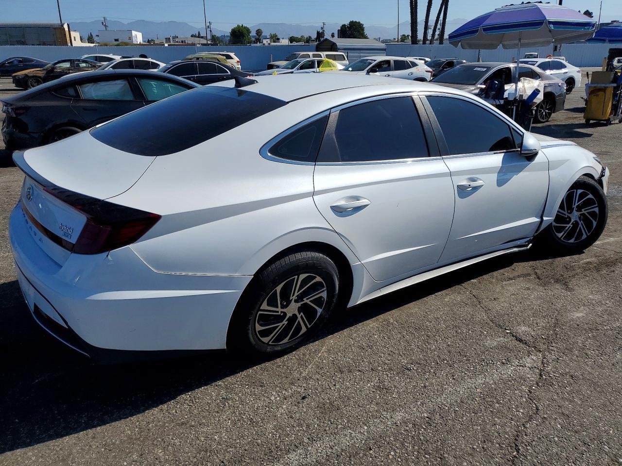 2021 Hyundai Sonata Hybrid Blue - Image 3
